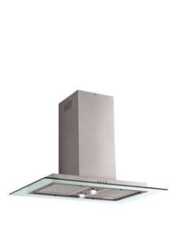 Baumatic Bti975Gl 90 Cm Island Cooker Hood - Stainless Steel/Glass